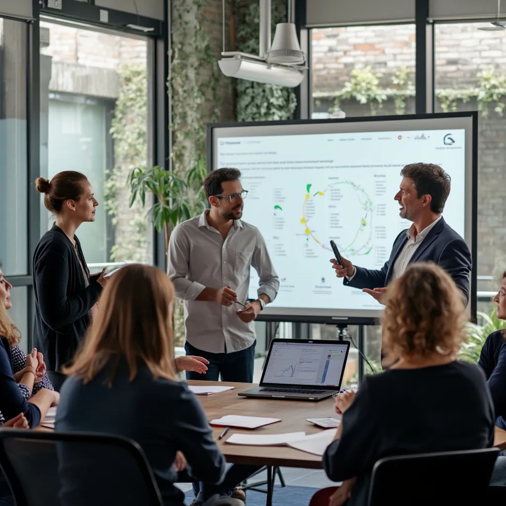 Atelier de formation interactif avec des employés